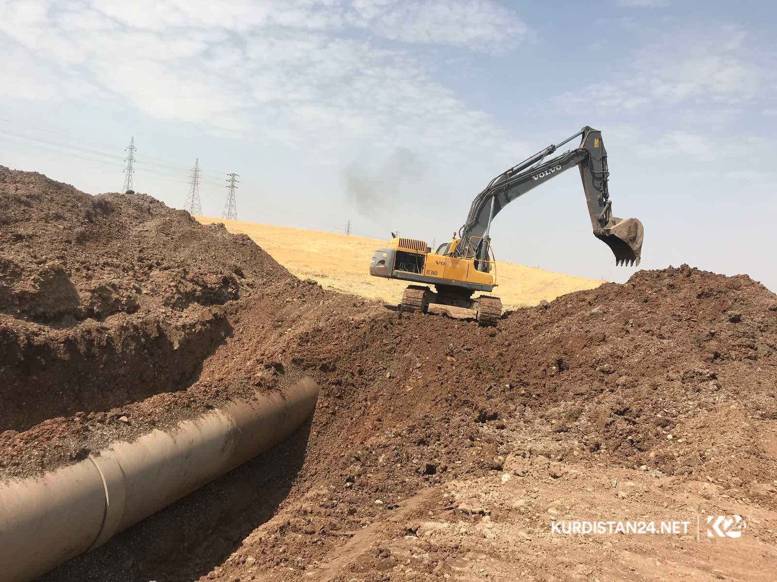 بەوێنە... چاککردنەوە و گۆڕینی ئاراستەی بۆڕییە شکاوەکەی هەولێر